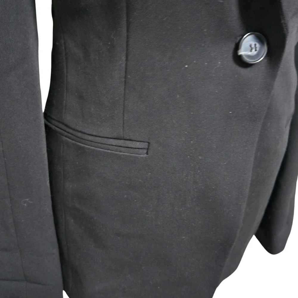 H&M Black Blazer Tailored Suit Jacket - Picture 4 of 7